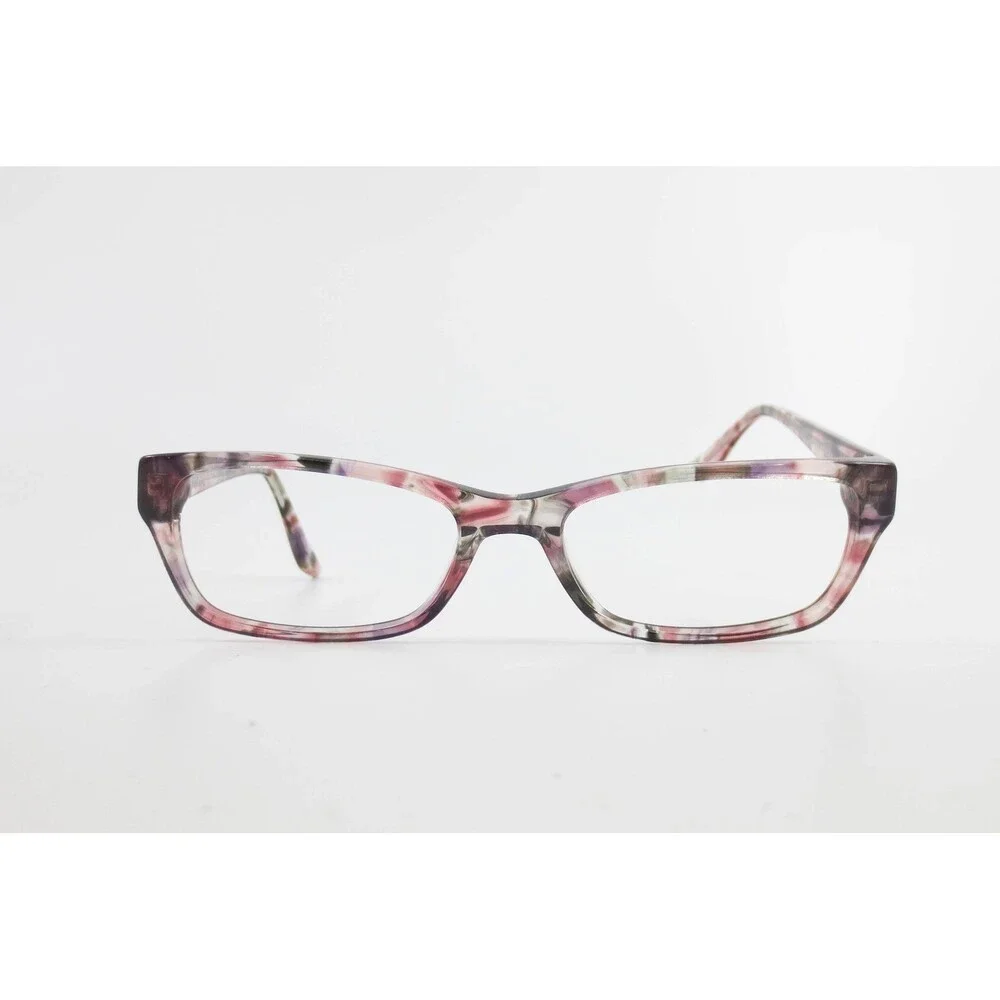 Chelsea Morgan Eyeglass Frames Pink Purple Marble Rectangle CM 202230 PK